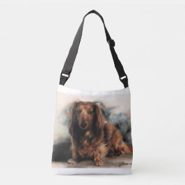 Long-hågad Dachshund-hund Axelväska