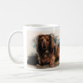 Long-hågad Dachshund-hund Kaffemugg