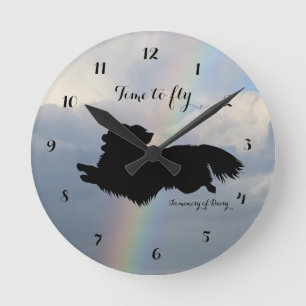 Long Hair Chihuahua Memory Wall Clock Rund Klocka
