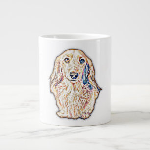 Long Hair Dachshund Gifts Cute Doxie Wiener Hund L Jumbo Mugg