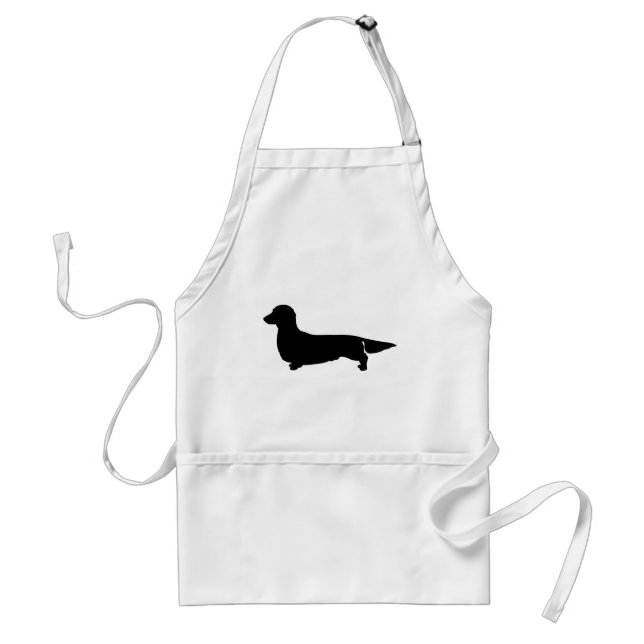 Long Hair Dachshund Vuxen Apron Förkläde (Framsidan)