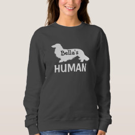 Long Hair Dachshunds Personlig Human T Shirt