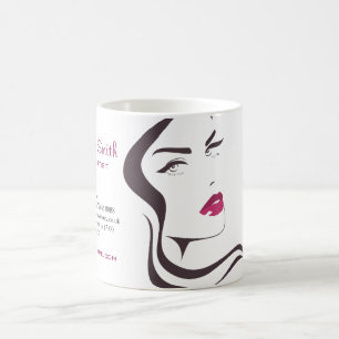 Long Hair hårfrisör är konstnärer som varumärkespr Kaffemugg