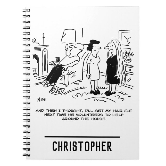 Long Hair Stil på grund av ingen hårklyfta eller h Anteckningsbok (Framsidan)