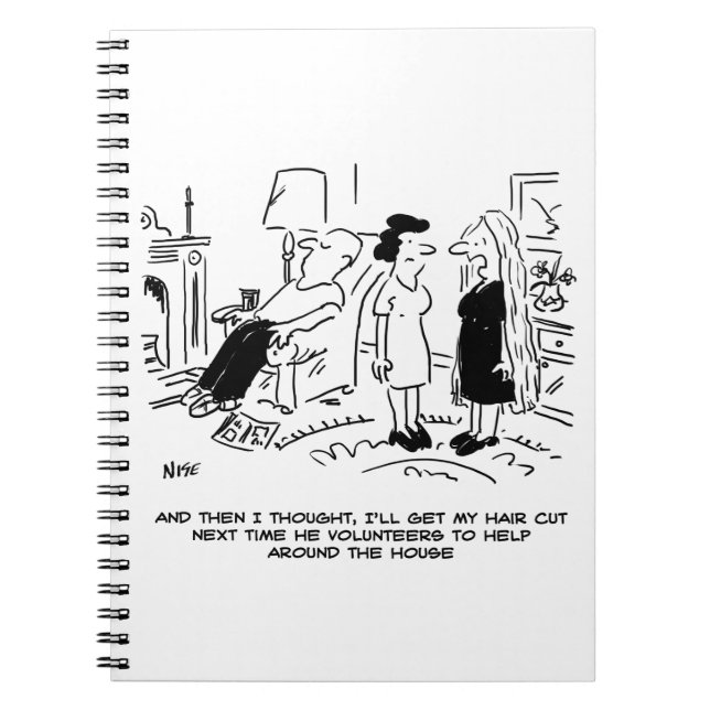 Long Hair Stil på grund av ingen hårklyfta eller h Anteckningsbok (Framsidan)