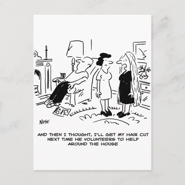 Long Hair Stil på grund av ingen hårklyfta eller h Vykort (Framsida)