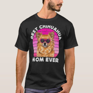 Long Hairchihuahua Mamma Brown Chiwawa Hund T Shirt