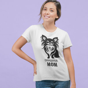 Long Hjärn Chihuahua Mamma T-Shirt