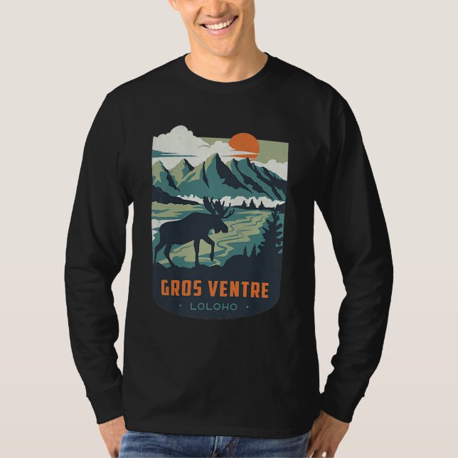 Long Honeymoon LOLOHO Gros Ventre Wilderness T Shirt (Framsida)