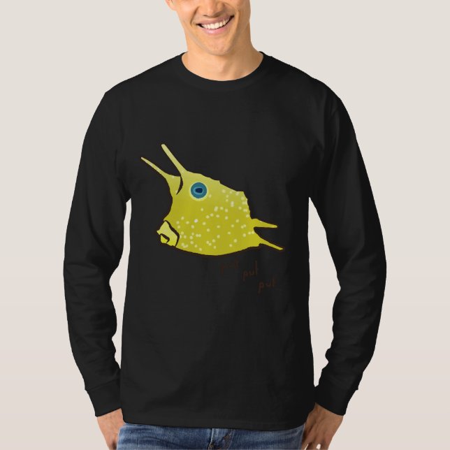 Long Horn Cow Fish T Shirt (Framsida)