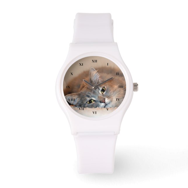 Long Hved Blue Russian Cat av Shirley Taylor Armbandsur (Framsida)