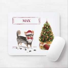 Long Hved Chihuahua Funny jul Hund Träd Musmatta