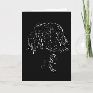 Long Hved Dachshund Hund Teckning Kort