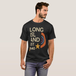 Long Island 1640 - Retro Starburst (Cream & Rust) T Shirt