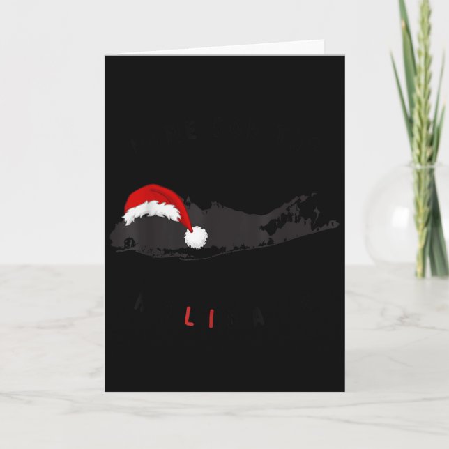 Long Island Christmas - Long Island Map With Santa Kort (Framsida)