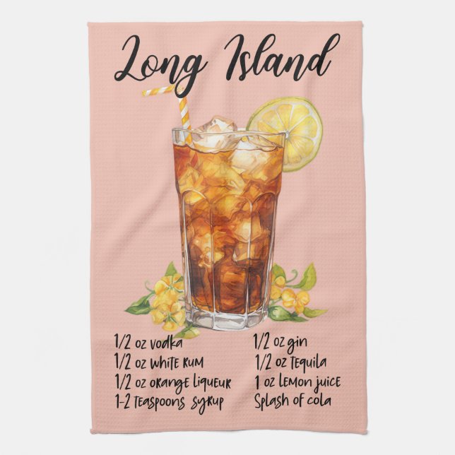 Long Island Cocktail Recipe Kökshandduk (Vertikal)