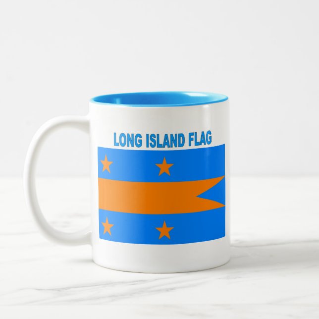 LONG ISLAND FLAGGA Två-Tonad MUGG (Vänster)