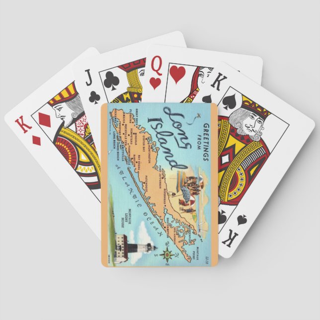 Long Island Greeting Playing Cards Casinokort (Baksidan)