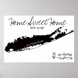 LONG ISLAND HOME SWEEME HOME POSTER