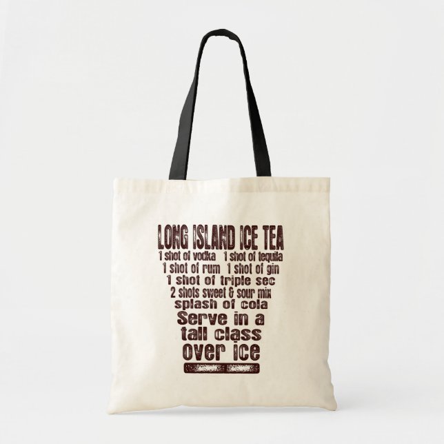 Long Island Ice Tea bag - välj stil & färg Tygkasse (Framsidan)
