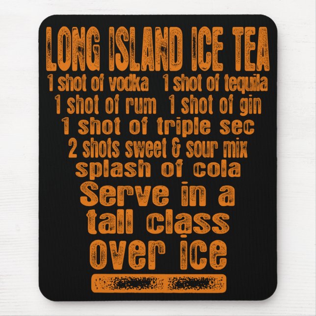 Long Island Ice Tea mousepad Musmatta (Framsidan)