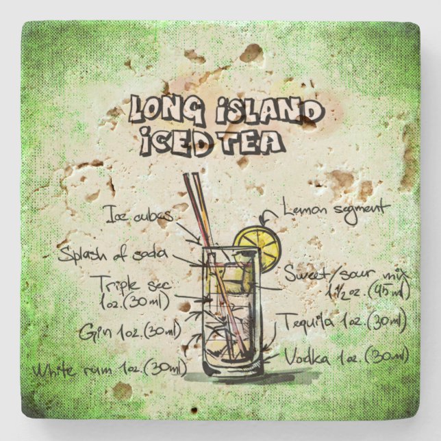 Long Island Iced Tea Drink Recipe Stenunderlägg (Framsidan)