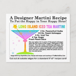 Long Island Iced Tea Martini Recipe-vykort Vykort