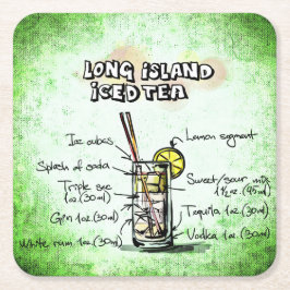 LONG ISLAND ICED TEA recept roligt Underlägg Papper Kvadrat