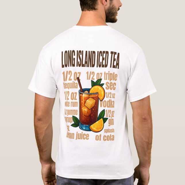 Long Island Iced Tea T-Shirt – Bold Retro Cocktail (Baksida)