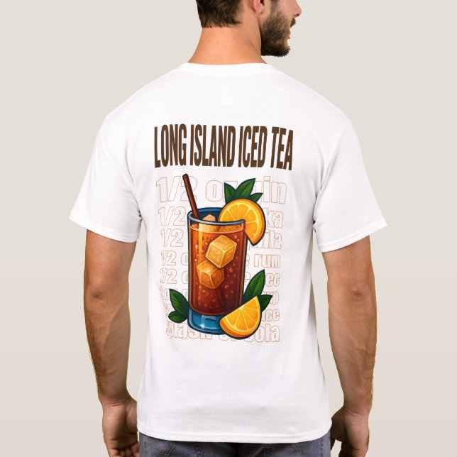 Long Island Iced Tea T-Shirt – Bold Retro Cocktail (Baksida)
