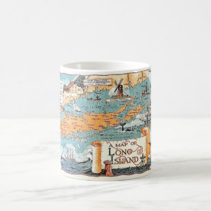 Long Island Illustrerad Kartmugg Kaffemugg