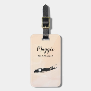 Long Island Karta Luggage Tag, Bröllopsfest Välkom Bagagebricka