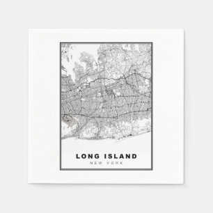 Long Island Karta Pappersservett