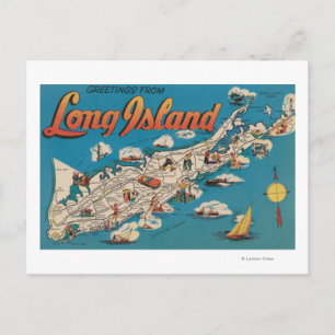 Long Island, New York - Hälsning från Vykort