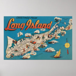 Long Island New York - hälsningar från Poster
