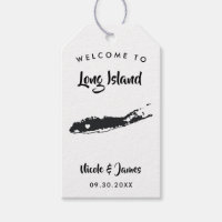 Long Island NY Bröllop Welcome Bag Märkre, Karta