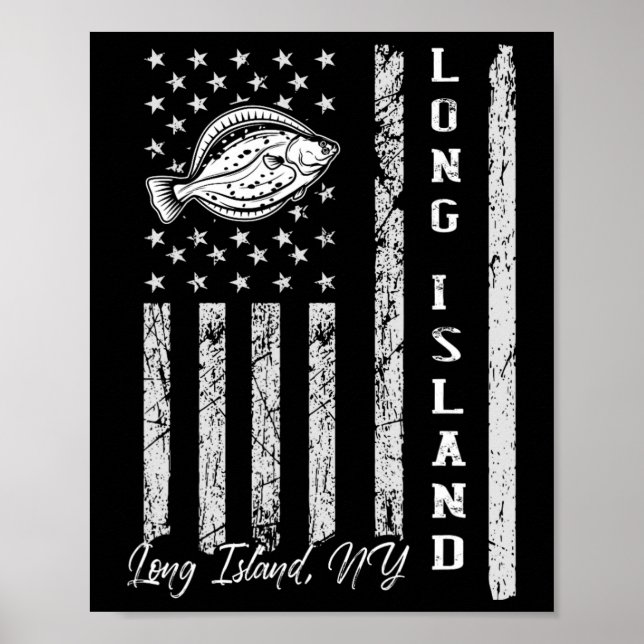 Long Island Ny För Fluke Fiske Fiskare  Poster (Framsidan)