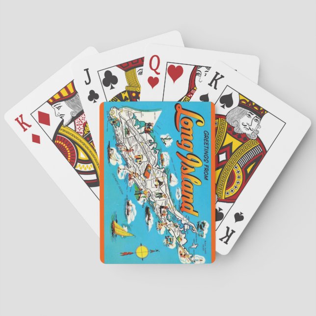  Long Island, NY Greeting Playing Cards Casinokort (Baksidan)