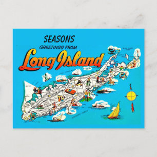 Long Island, NY Säsonhälsningars vykort