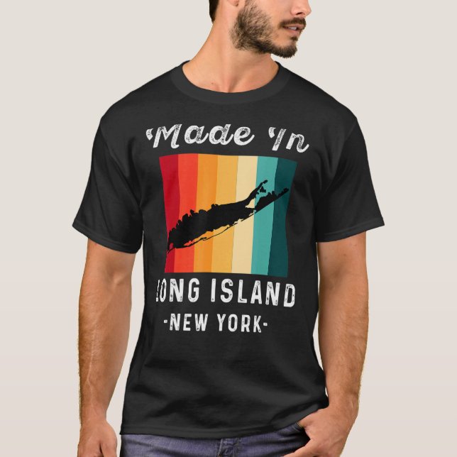 Long Island NY Souvenir Native Long Islander Vinta T Shirt (Framsida)