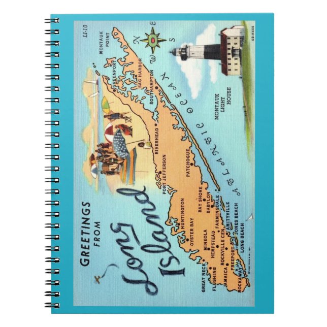 Long Island NY  Spiral Notebook Anteckningsbok (Framsidan)