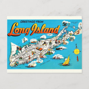 Long Island, NY Välkomsthälsning Vykort