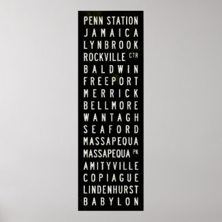 Long Island Rail Road LIRR Babylon Line Tunnelbana Poster
