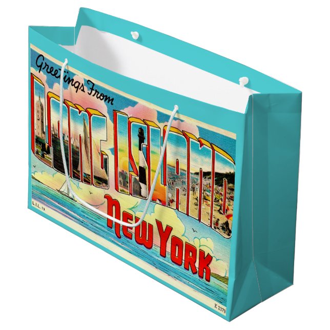 Long Island Retro Large Gift Bag (Framsidan Vinklad)