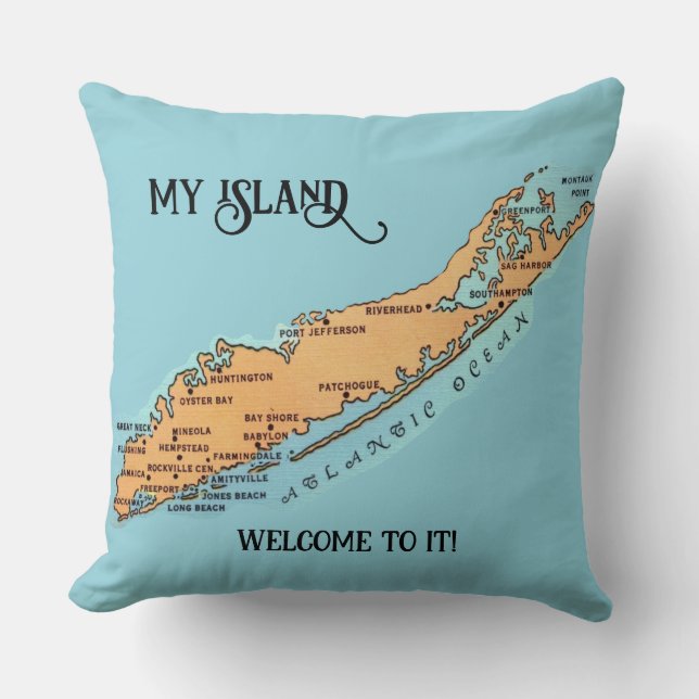 Long Island - Välkommen  Kudde (Framsida)