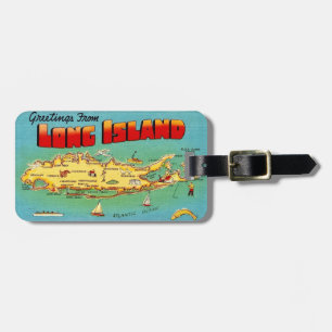 Long Island vykort bagagelapp
