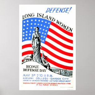 Long Islandkvinnor WWII 1941 WPA Poster