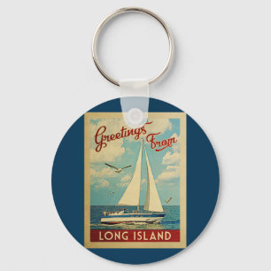 Long Islandsegelbåtvintage resor New York Nyckelring
