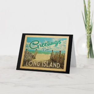 Long Islandstrandvintage resor Kort
