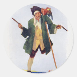 Long John Silver - Treasure Island Runt Klistermärke